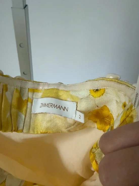 Zimmermann Yellow and White Floral Mini Dress - Picture 8 of 11